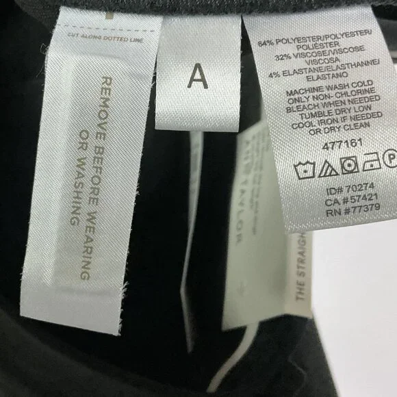 NWT Ann Taylor The Straight Black Pants, Mid-Rise, Straight Leg, Bi-Stretch, 18 - Picture 13 of 14